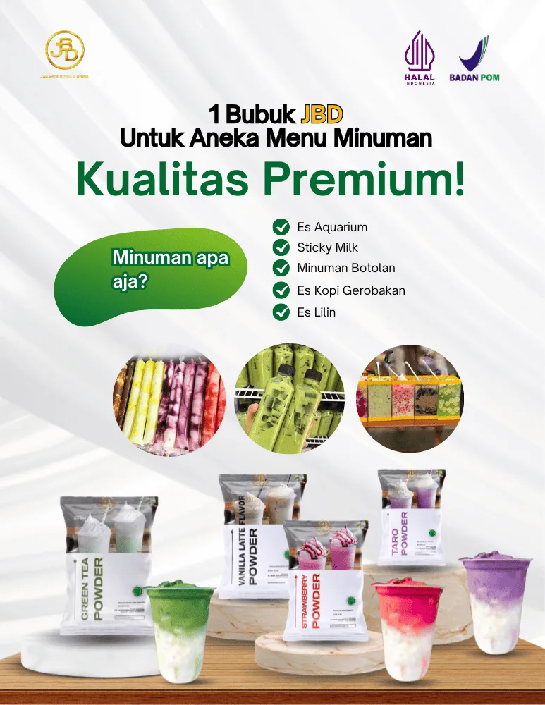 Tentang Kami 1 Supplier bubuk minuman JBD untuk umkm, cafe, resto hinggal franchise