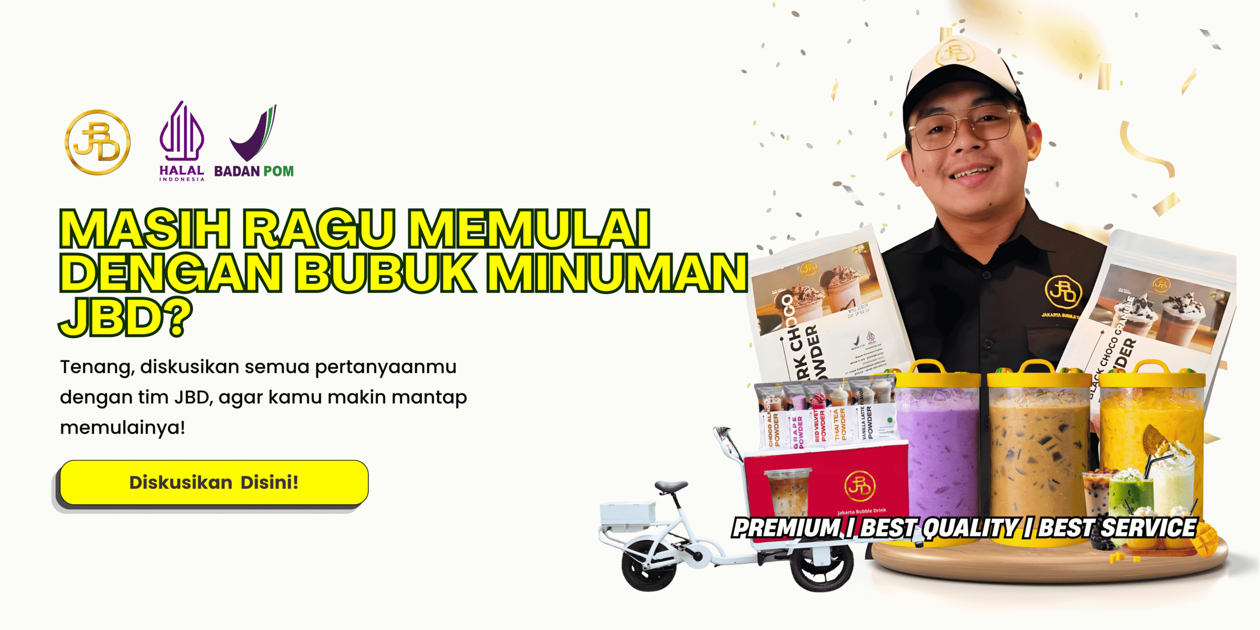 Semua bisa memulai dengan bubuk minuman JBD