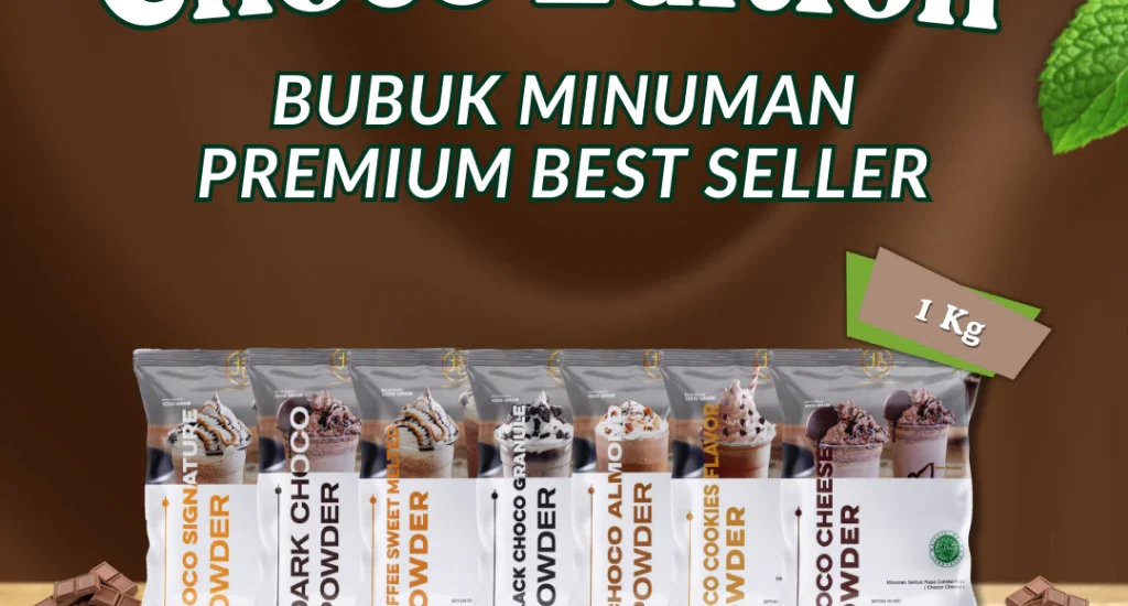 bubuk minuman premium varian cokelat