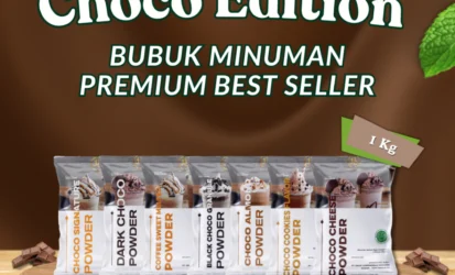bubuk minuman premium varian cokelat