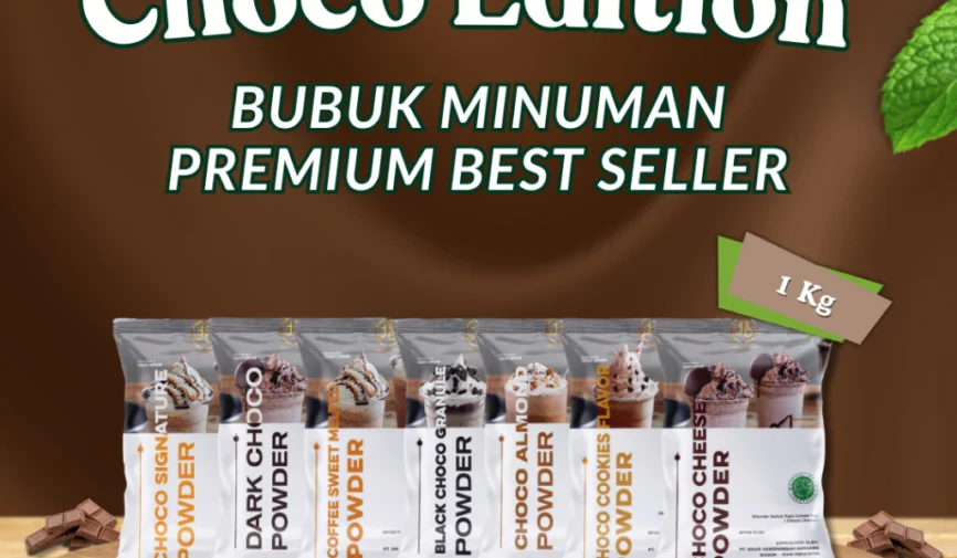 bubuk minuman premium varian cokelat