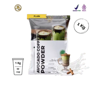 bubuk minuman avocado coffee