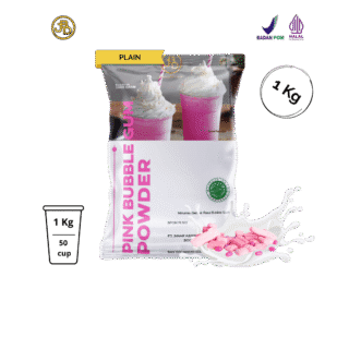bubuk minuman pink bubble gum