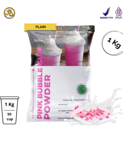 bubuk minuman pink bubble gum