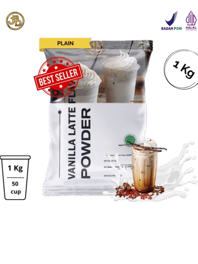 bubuk minuman vanilla latte
