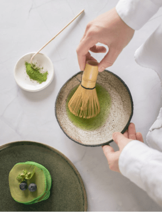 Pembuatan bubuk minuman green tea matcha premium Pembuatan bubuk minuman green tea matcha premium