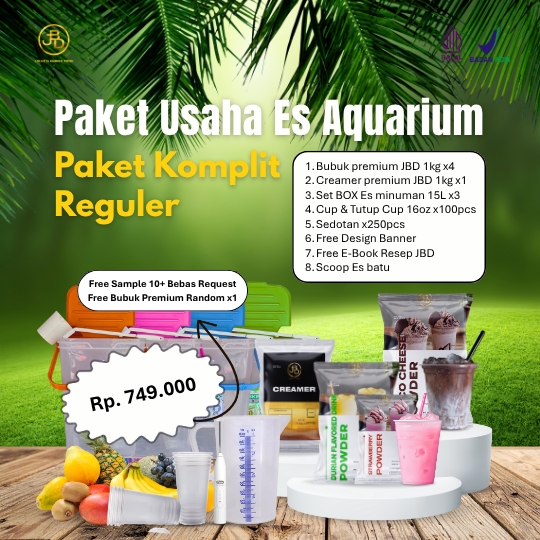 Supplier Bubuk Minuman Terbaik 11 paket reguler es aquarium