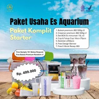 paket usaha starter pemula es aquarium