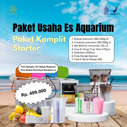 Supplier Bubuk Minuman Terbaik 10 paket starter pemula es aquarium