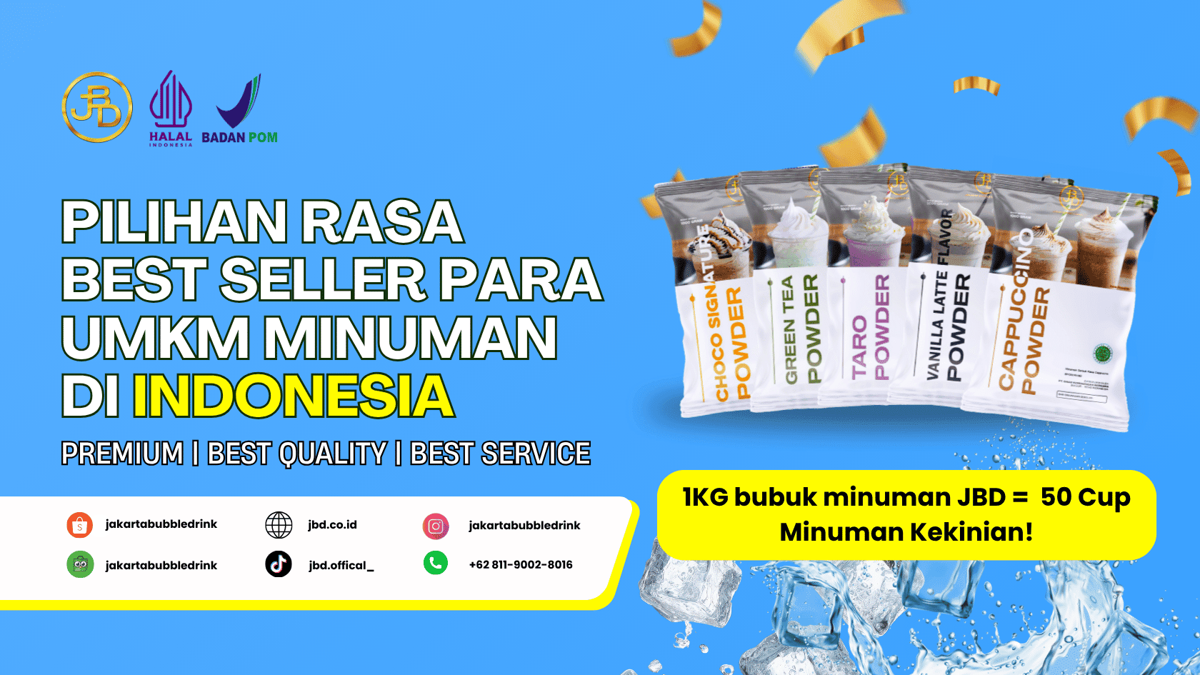 Supplier Bubuk Minuman Premium 46 pilihan rasa best seller para umkm indonesia