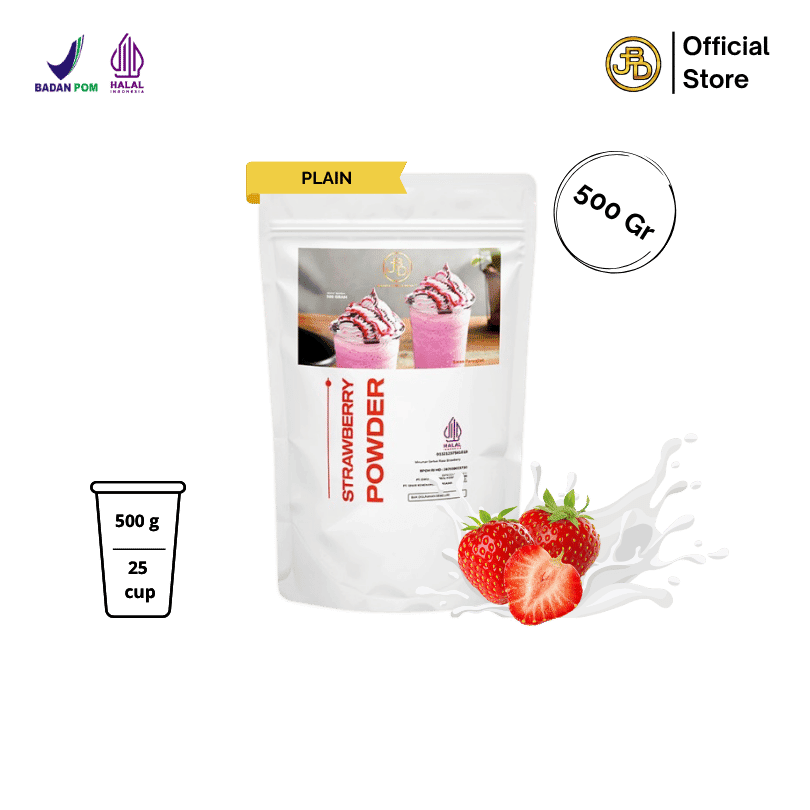 bubuk minuman strawberry 500gr bubuk minuman strawberry 500gr