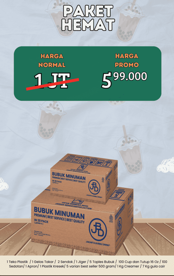 Paket hemat jakarta bubble drink