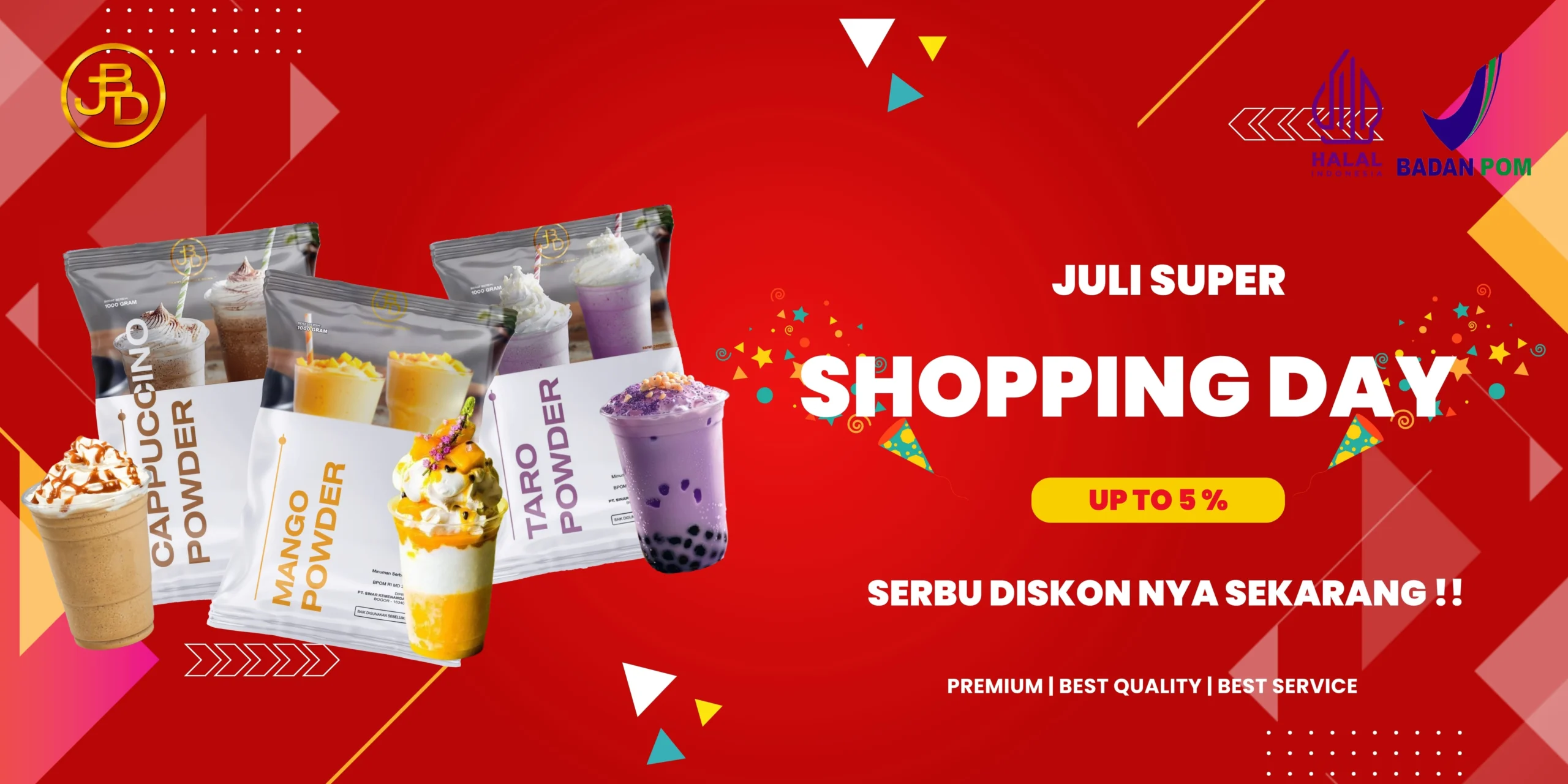 Supplier Bubuk Minuman Terbaik 1 Spesial promo shopping day juli