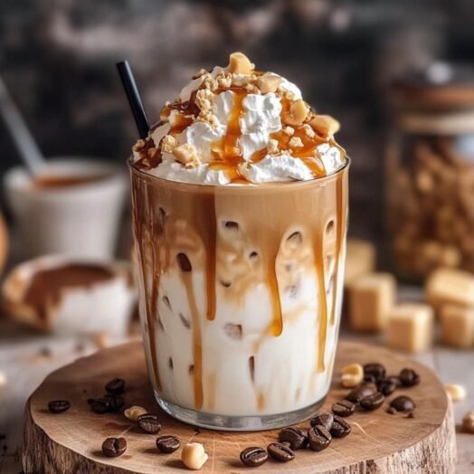 Caramel White Cappuccino Float Coffee