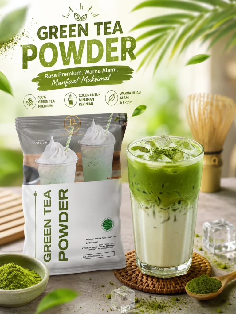 Supplier Bubuk Minuman Indonesia 21 Minuman kekinian mathca green tea JBD