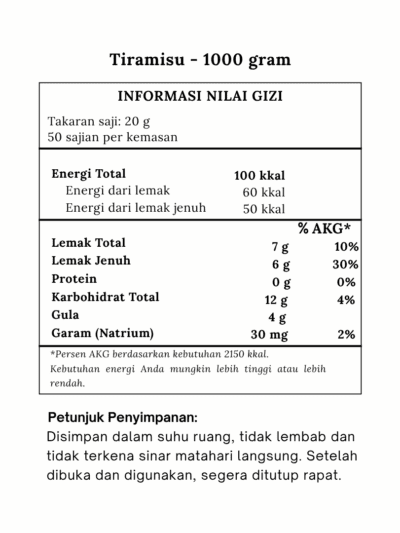 Bubuk Minuman Tiramisu Terbaik 5 tiramisu komposisi
