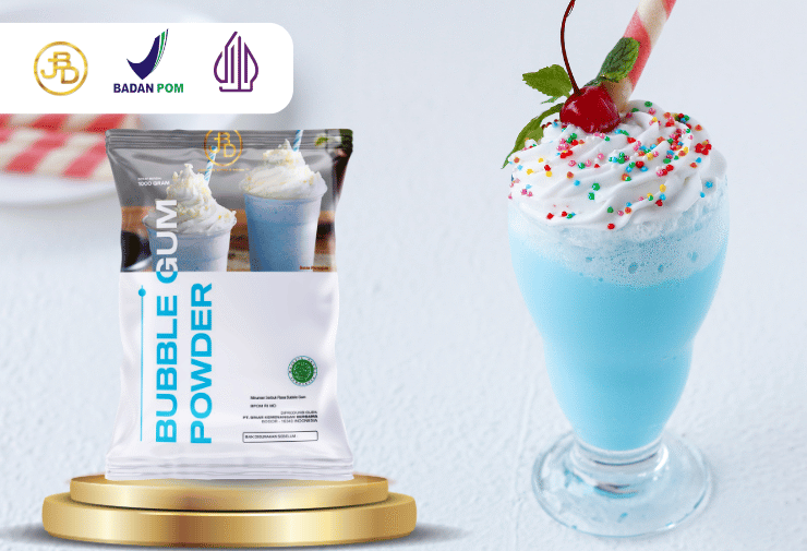 Bubuk Minuman Bubble Gum Rasa Minuman Terfavorit dengan Warna Menarik