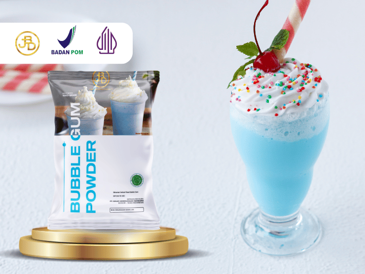 Bubuk Minuman Bubble Gum Rasa Minuman Terfavorit dengan Warna Menarik