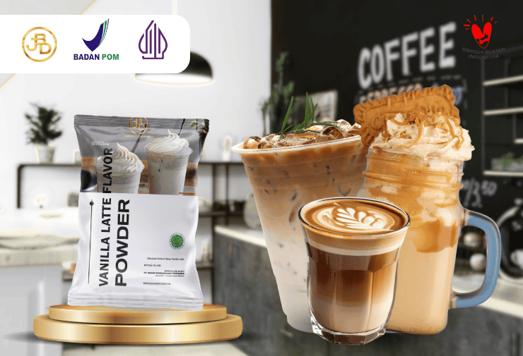 Bubuk Minuman Vanilla Latte JBD, Pilihan Menu Coffee Kekinian untuk UMKM, Cafe, dan Coffee Shop