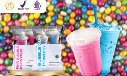 Bubble Gum dan Pink Bubble Gum JBD Dua Varian Bubuk Minuman Rasa Permen Karet Favorit