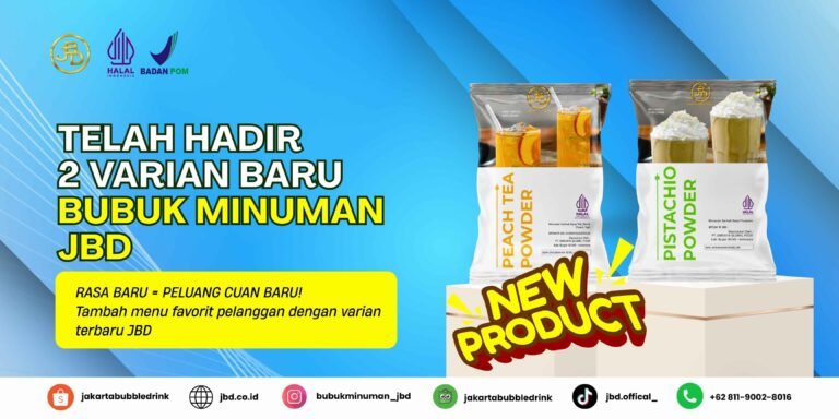 2 Varian baru JBD peach tea & pistachio latte JBD