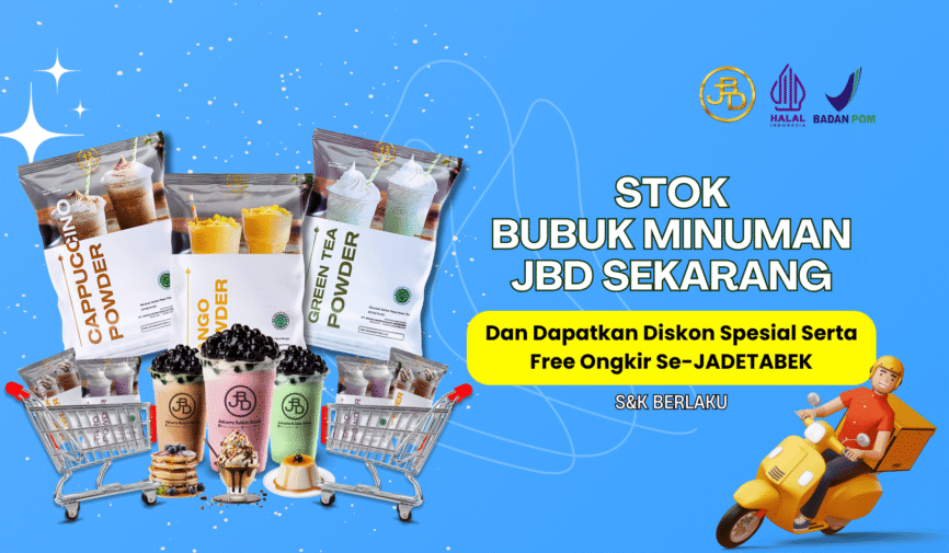 stok bubuk minuman JBD sekarnag free ongkir se Jabetabek