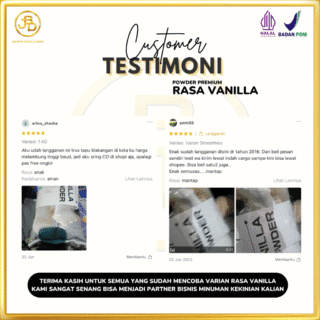 Supplier Bubuk Minuman Premium 73 testimoni customer jakarta bubble drink