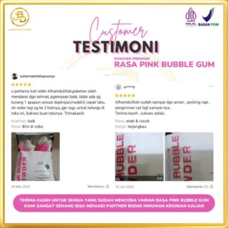 testimoni customer jakarta bubble drink varian pink bubble gu