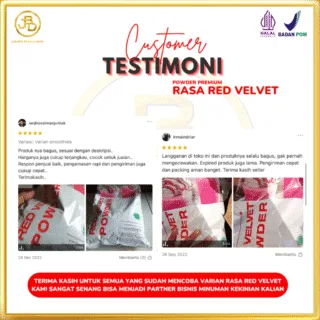 testimoni customer jakarta bubble drink varian red velvet