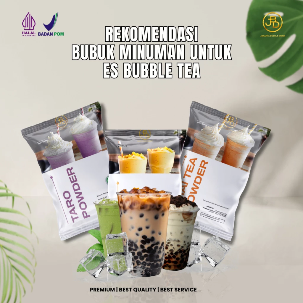 Bubuk Minuman Lychee Terbaik 1 varian ES BUBBLE BOBA TEH