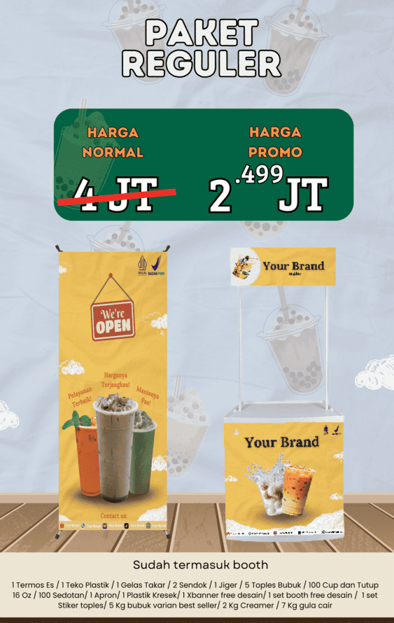 Paket reguler jakarta bubble drink