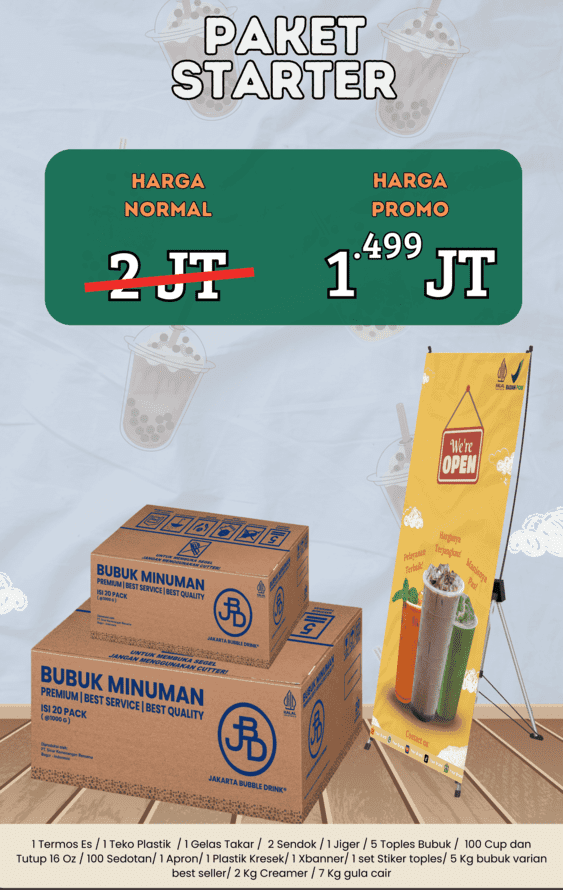 Paket starter jakarta bubble drink