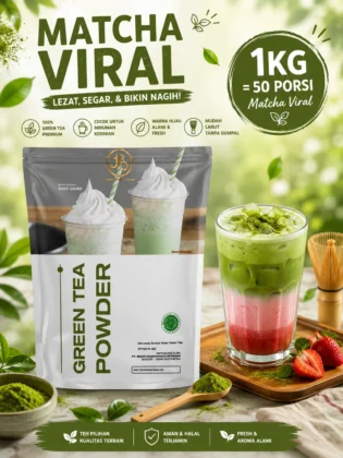 Kreasi Minuman kekinian mathca green tea JBD