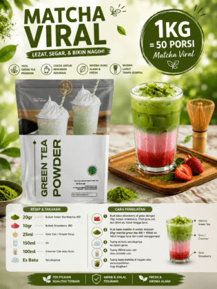Resep Kreasi Matcha StrawberryJBD