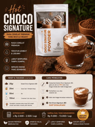 Resep Kreasi hot chocolate signature JBD