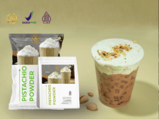 Bubuk Minuman Pistachio Latte Pertama di Indonesia
